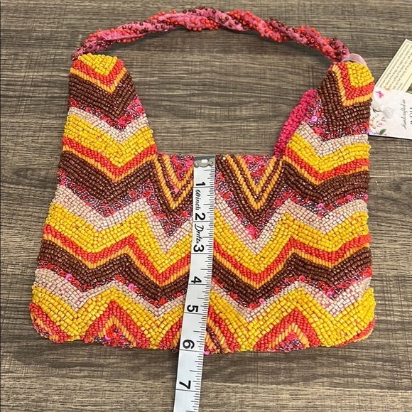 Boho Beaded Bag 🧡💛🤎 - Picture 8 of 11